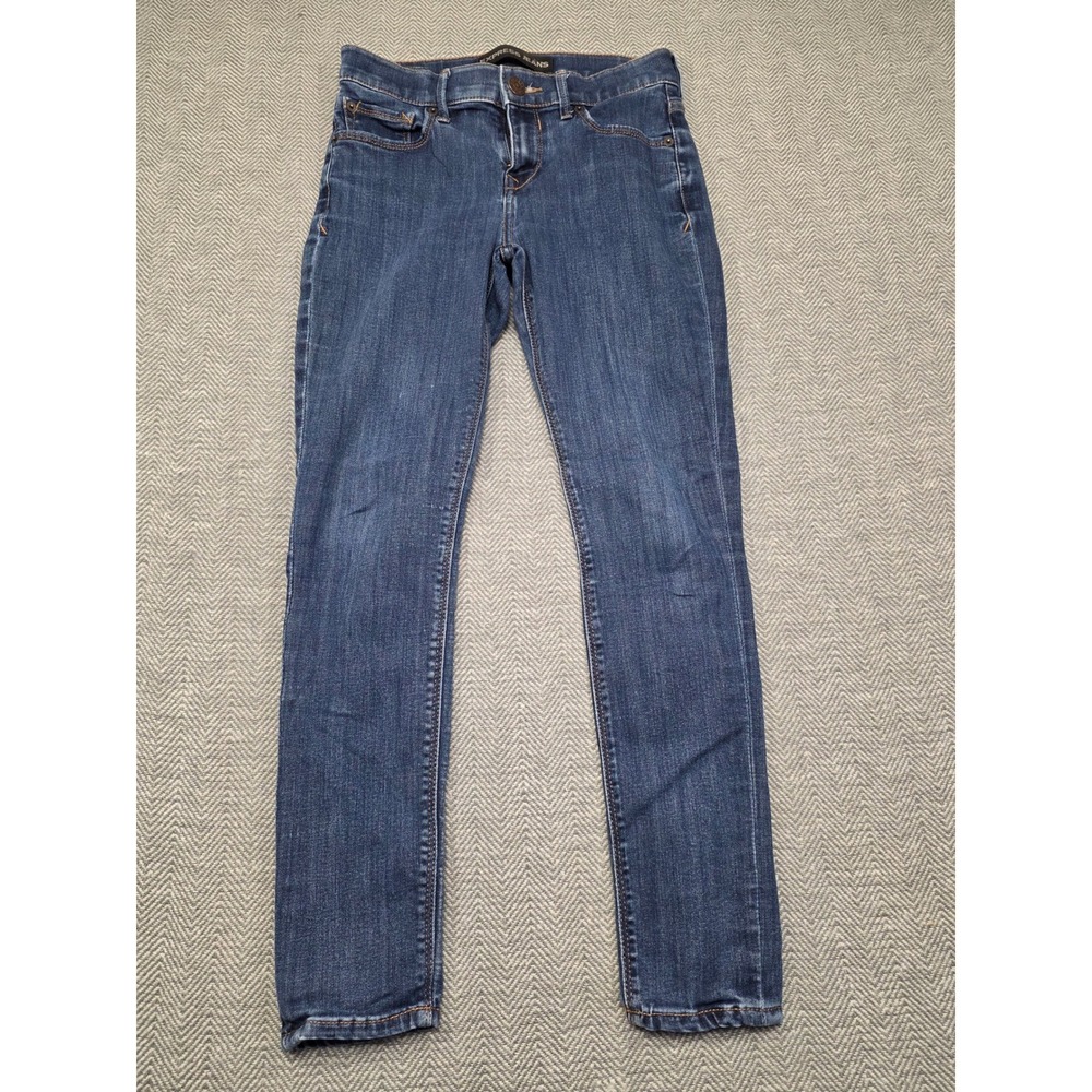 Express Legging Mid Rise Skinny Jeans Dark Wash Blue Womens Size 2S Short